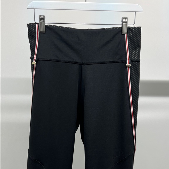 Marc Cain Black Leggings with Red Stripes - Picture 2 of 12